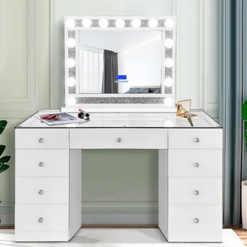 Amber Crystal LED Mirror